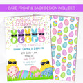 peeps themed Easter bunny egg hunt brunch lunch luncheon invitation template